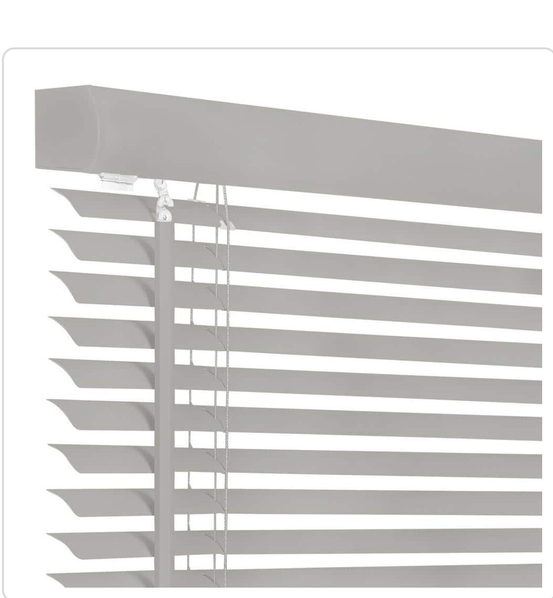 Grey Cordless Light Filtering Mini Blind – 34 in W x 64 in L, 1″ Slats