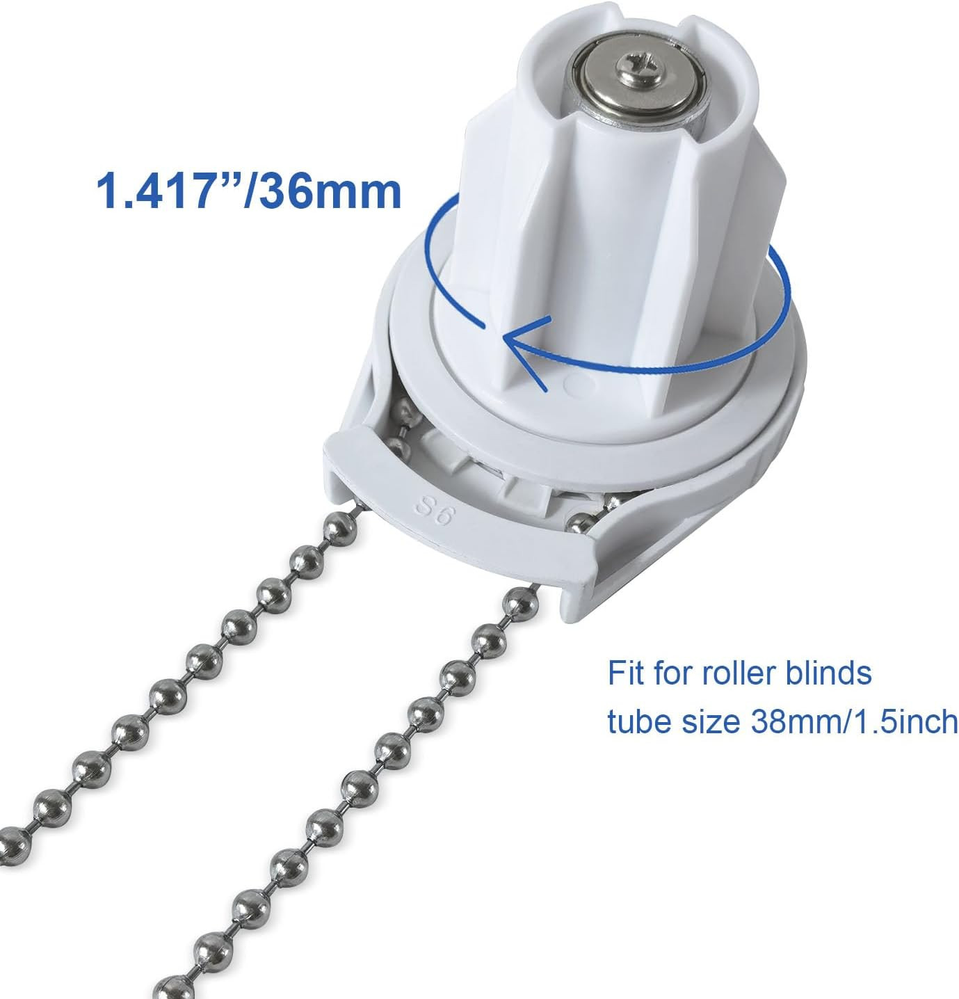 Roller Shade Clutch for 1 1/2″ (38Mm) Tube with Stainless Steel 4.5Mm Bead Chain
