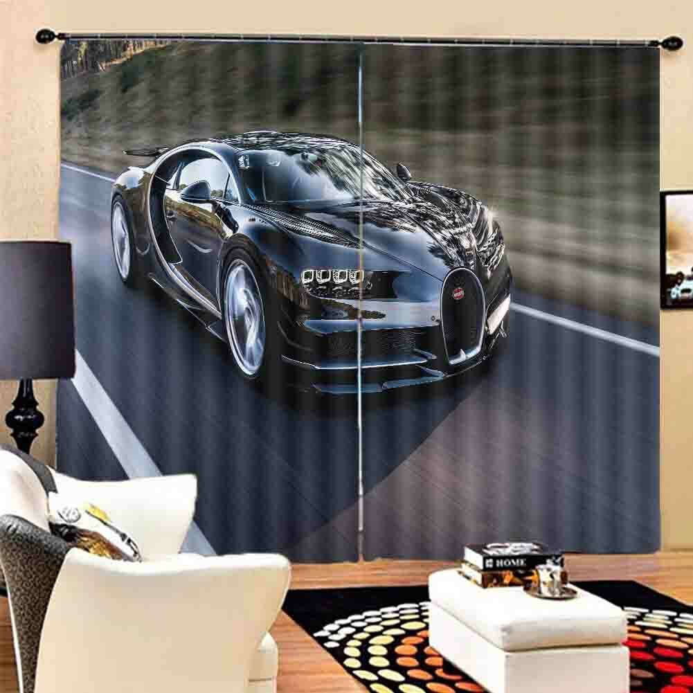 Smooth Alignment Car 3D Curtain Blockout Photo Printing Curtains Drape Fabric