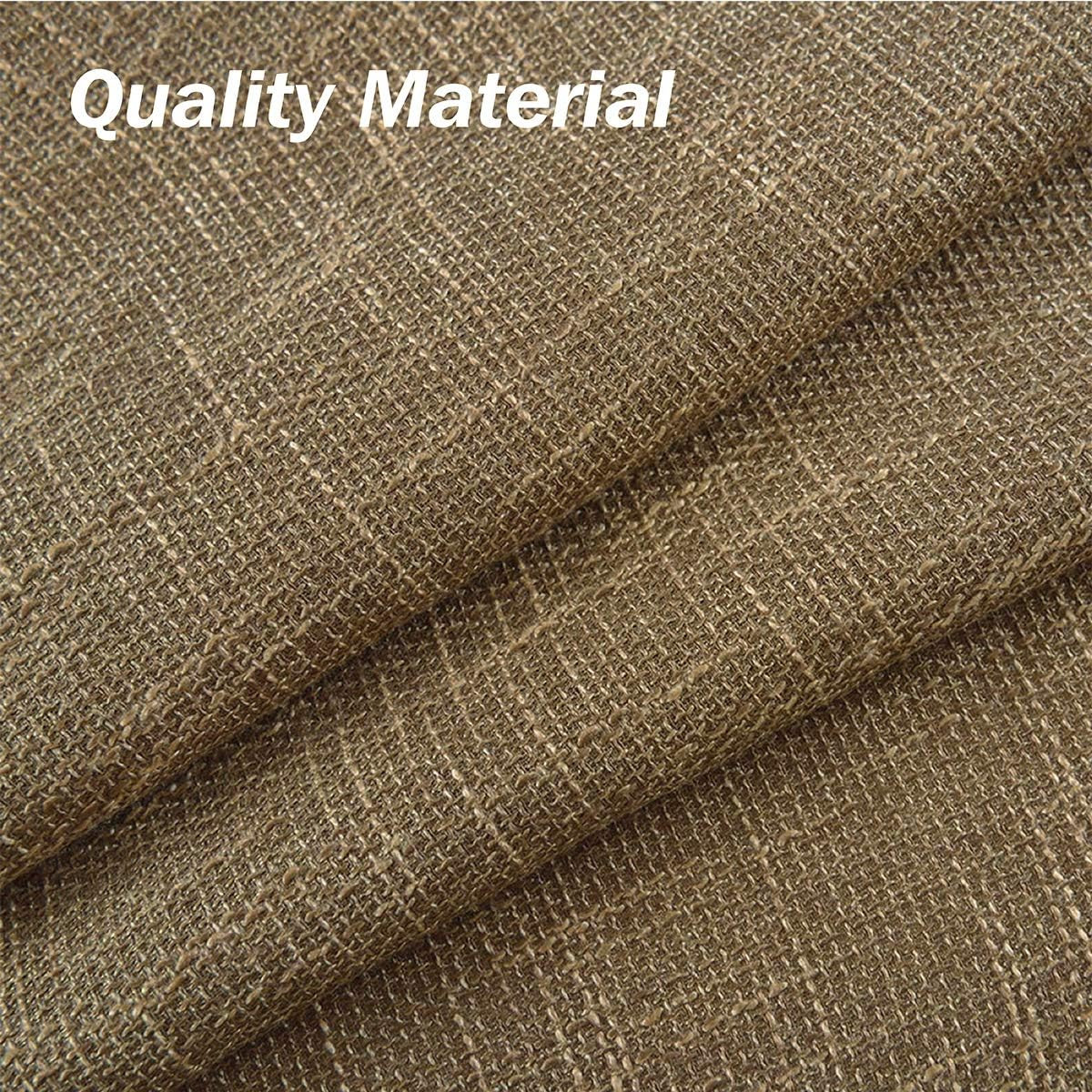 Burlap Tier Curtains for Kitchen Rustic Tan Rod Pocket Curtains for Short Window