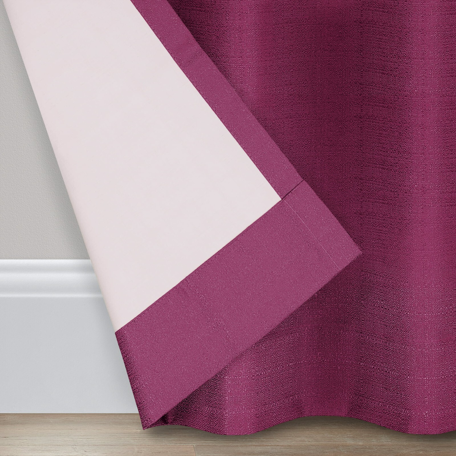 Eclipse Samara Solid Blackout Rod Pocket Single Curtain Panel Boysenberry 42×54
