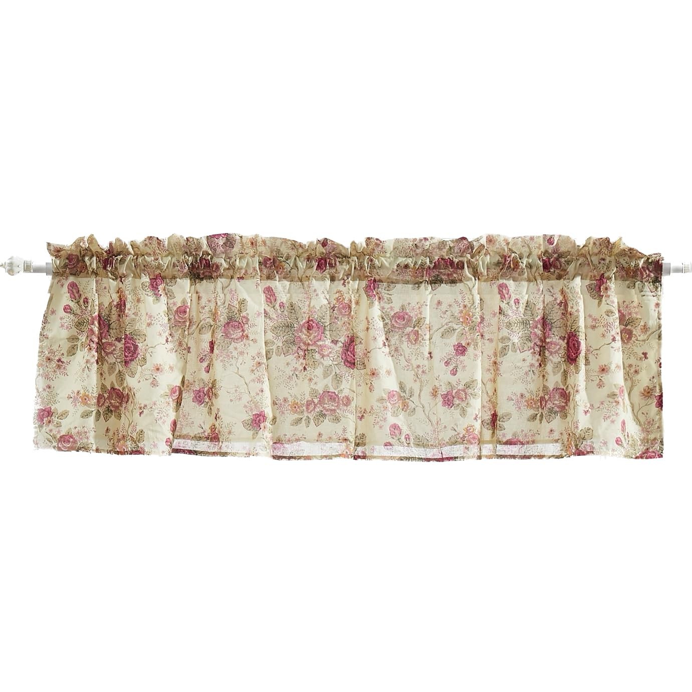 Greenland Home Antique Rose Valance, 84 by 21Inch