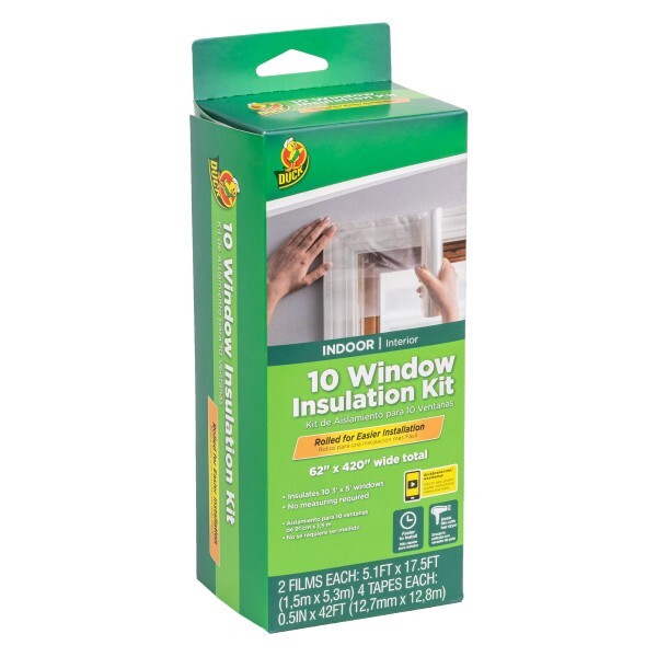 Duck # 287406 Rolled Shrink Film Window Kit – Clear, 10 pk, 62 in. x 420 in.