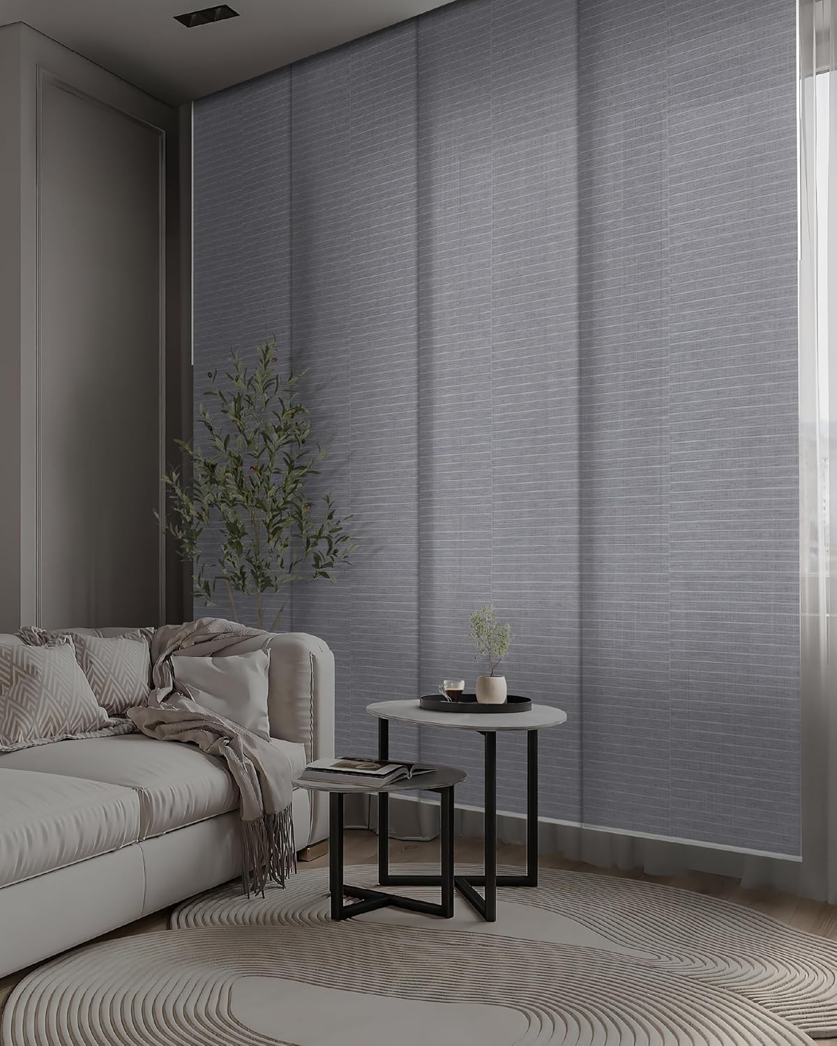Adjustable Sliding Vertical Blinds for Sliding Glass Doors 45.8″- 86″ W x 96″…