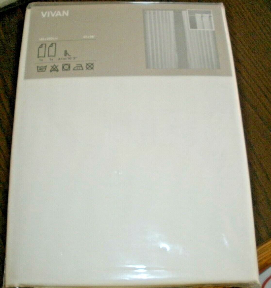 IKEA Vivan Curtains Semi Sheer White 2 Panels 57″ x 98” New In Package (O73)