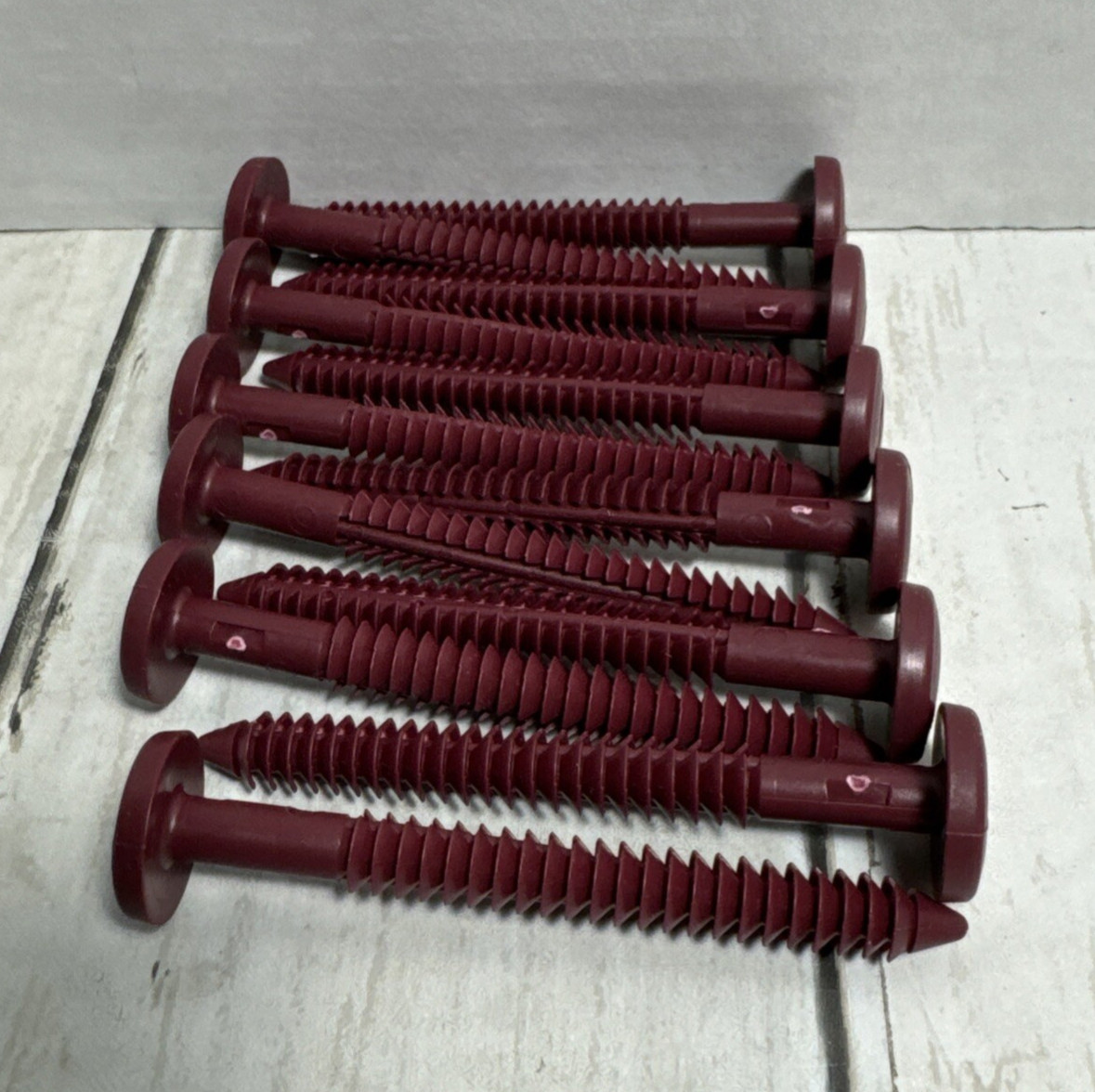 Window Shutters Panel Spikes Lock 12 Pegs Burgundy Peg Loks 3″ Fasteners