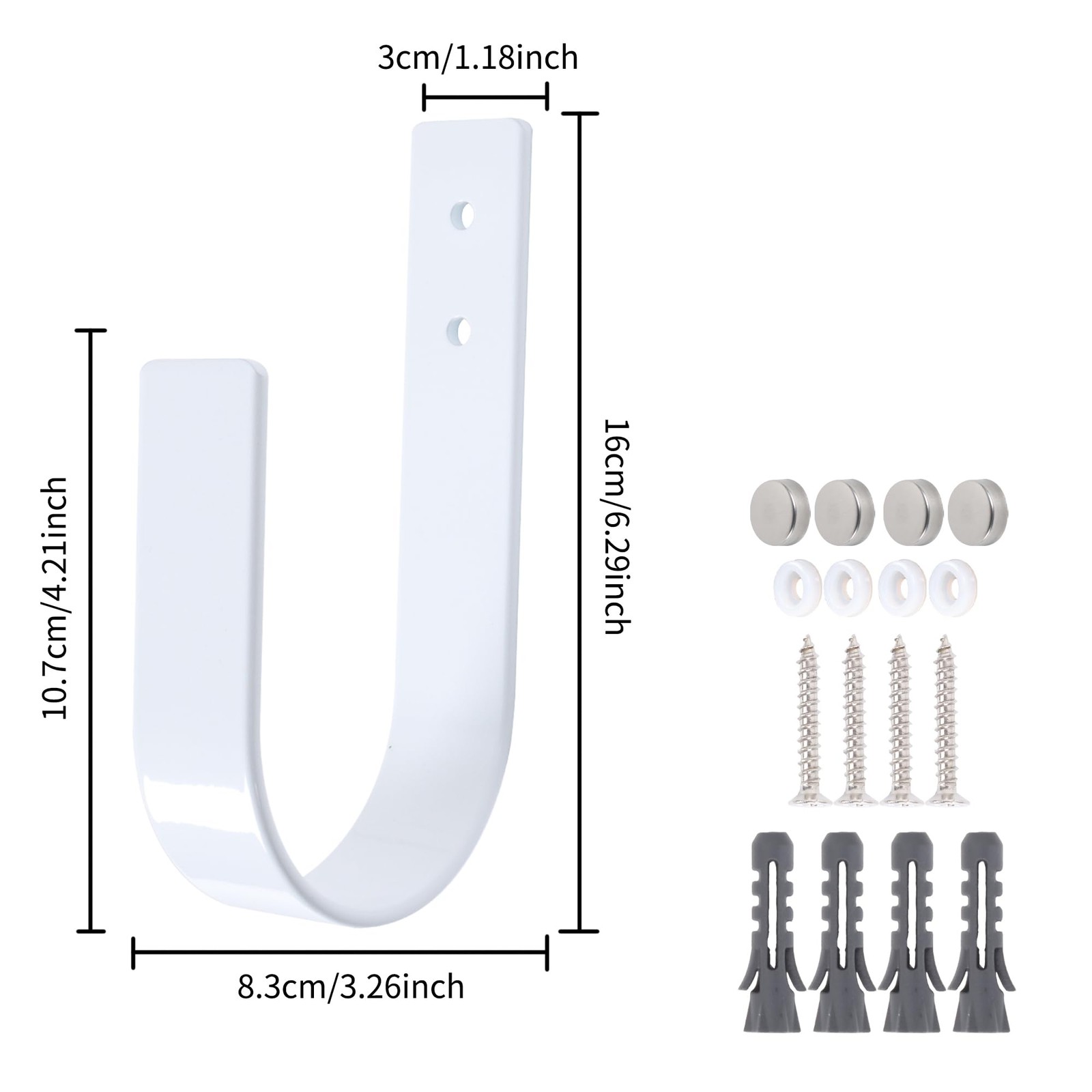 2 Pack Modern Curtain Holdbacks Curtain Tiebacks Wall Mount Solid Aluminum U