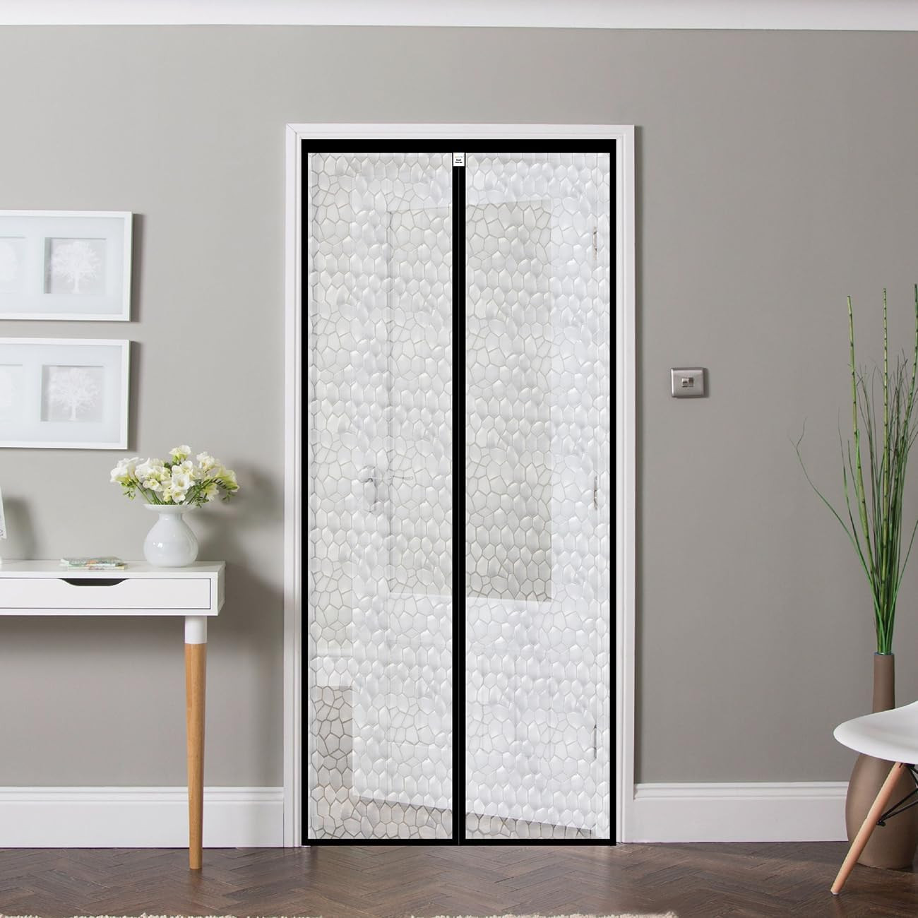 Magnetic Thermal Insulated Door Curtain 38 X 82 Inch, Transparent Door