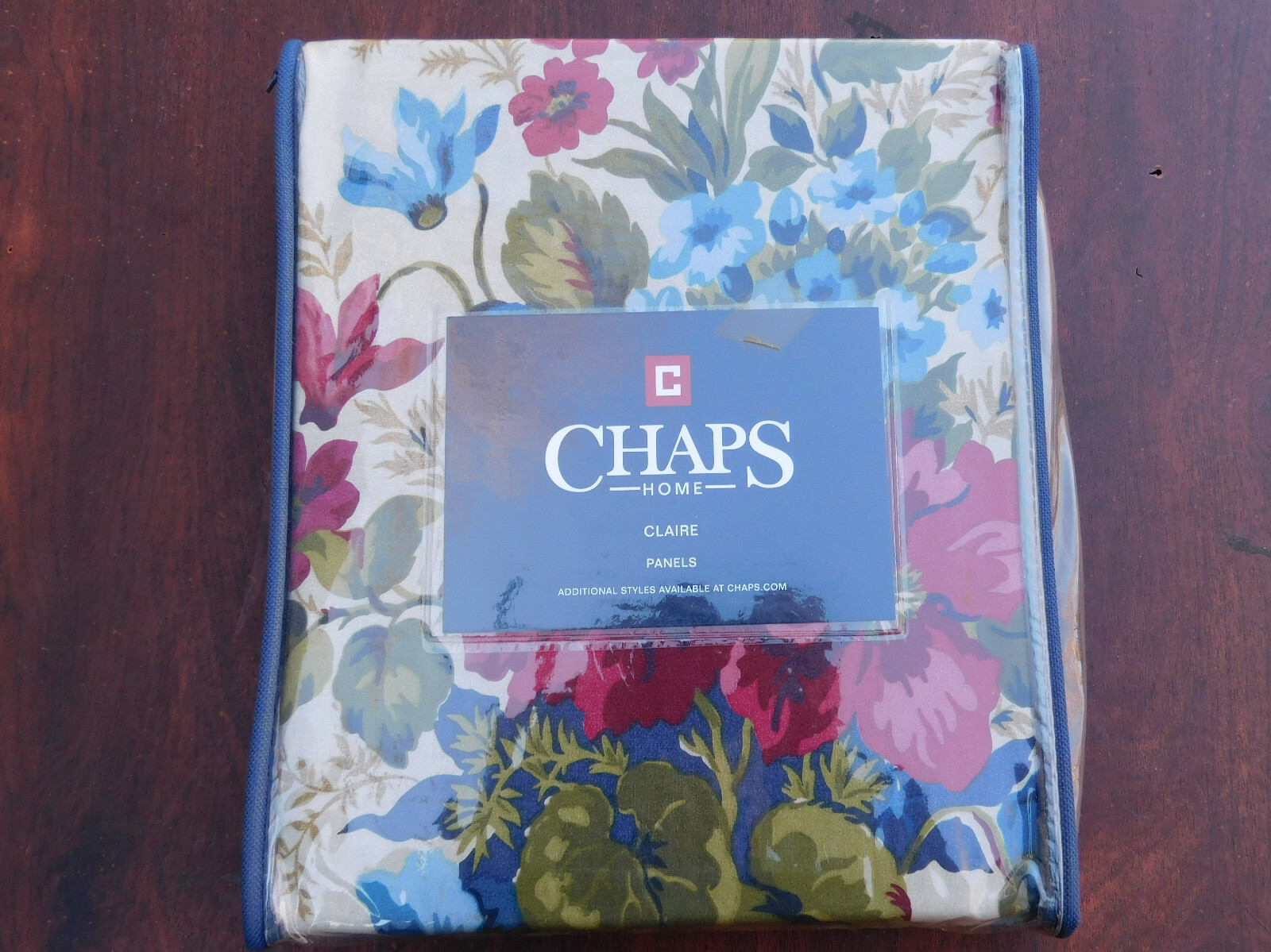 CHAPS RALPH LAUREN CLAIRE BLUE DRAPES & Valance NEW 84″ New Old Stock