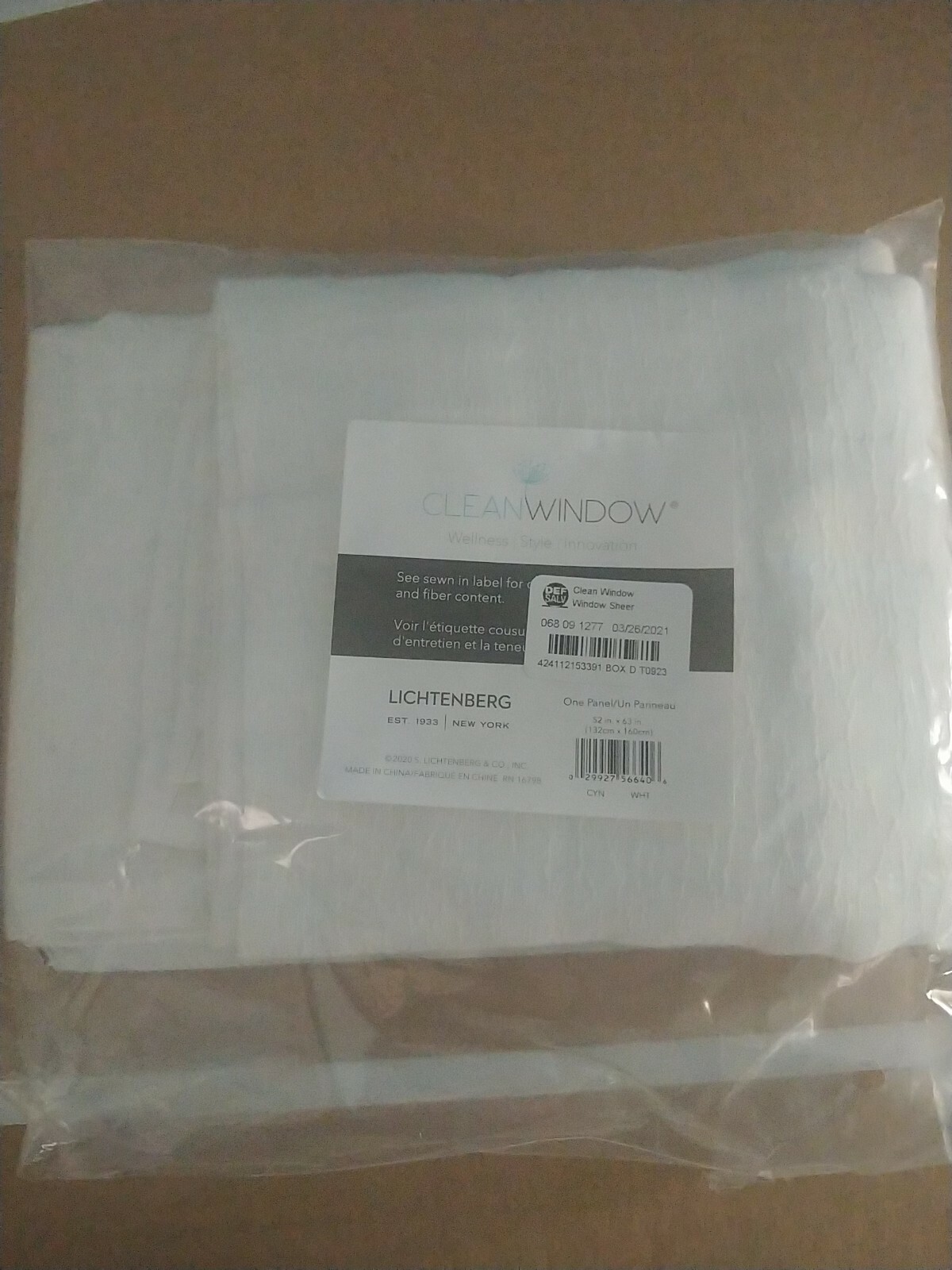 Clean Window Basketweave 52×63 in ~White~ ONE PANEL