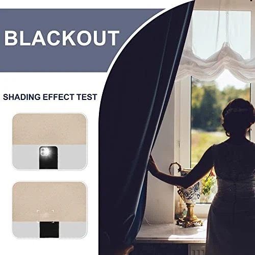 Blackout Curtains for Bedroom– Thermal 42″W x 63″L (Pack of 2) Beige