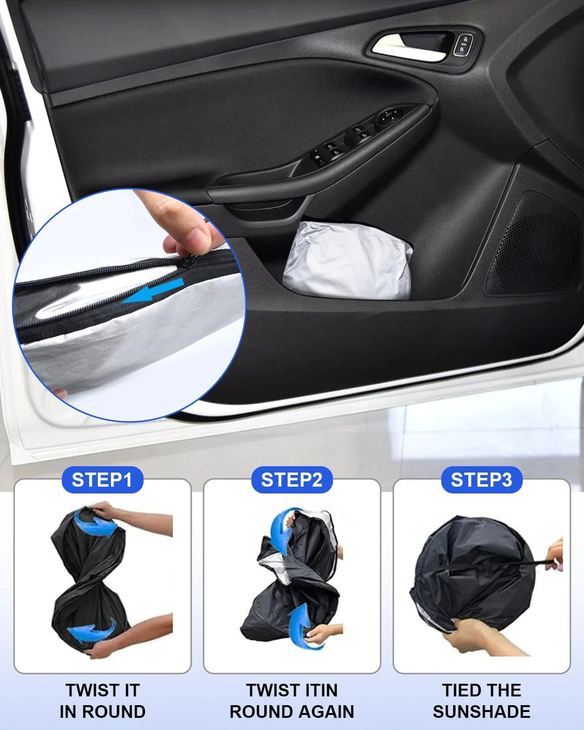2026 Upgrade Front Windshield Sunshade fit for Ford Focus 2012-2018 Reflector Fo