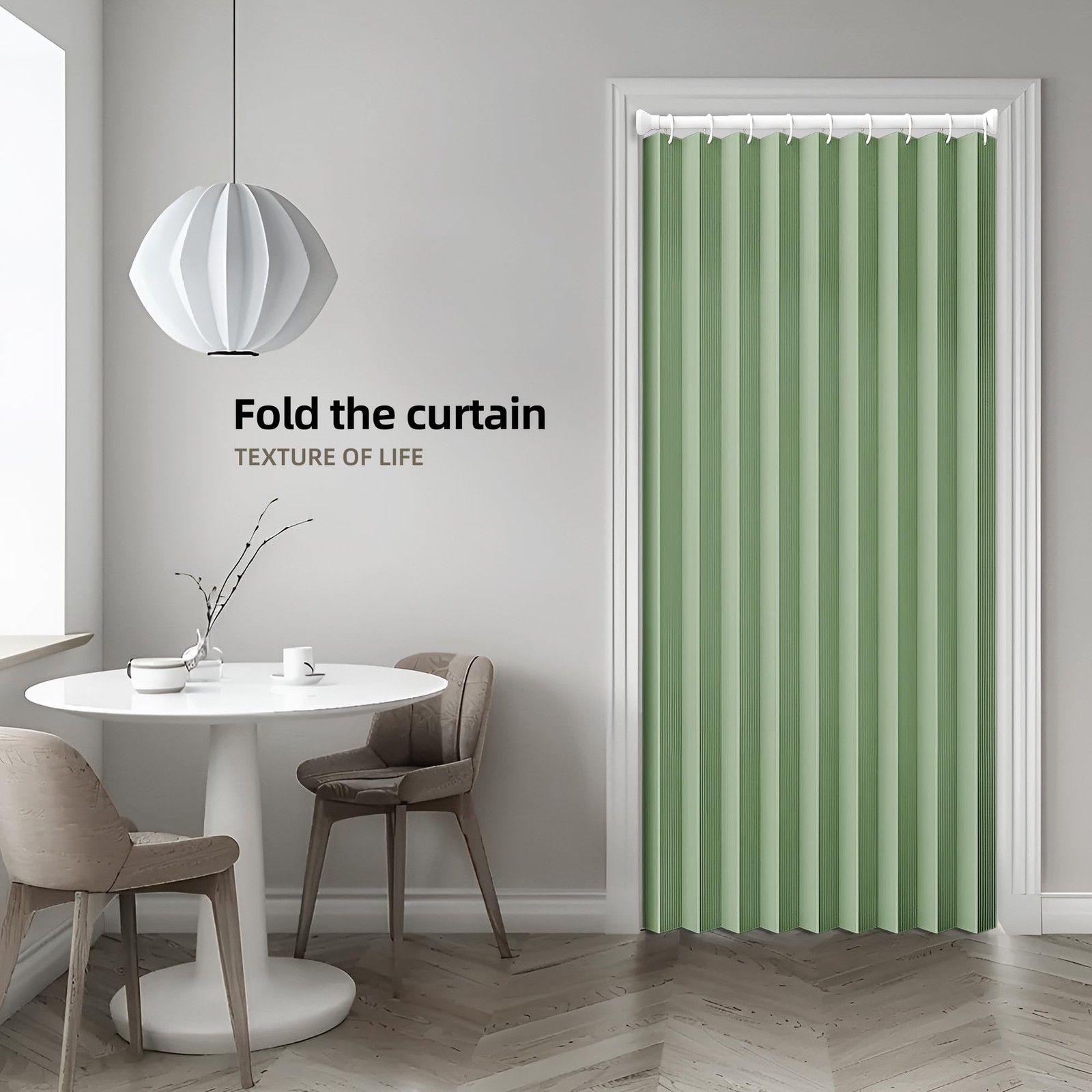 Magnetic Blackout Door Curtain, Foldable Room Divider, Suitable for Bathroom/…