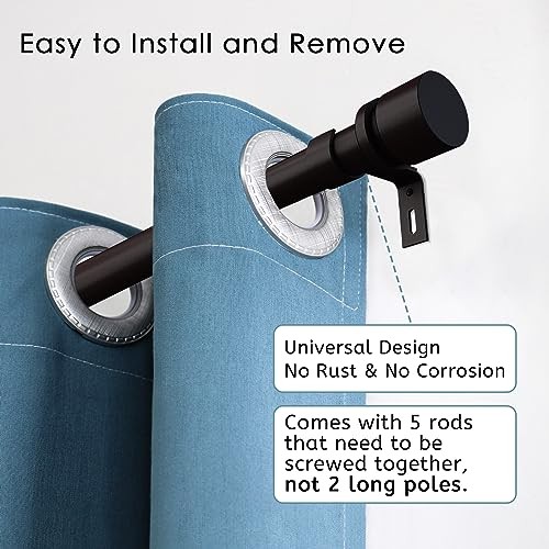 Byondeth Adjustable Curtain Rod 16-88 Inch Heavy Duty Metal Antique Bronze 1 Inc