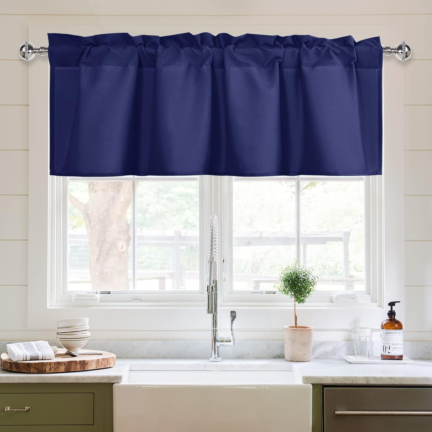 Kitchen Valances Curtains for Windows Living Room Bedroom Bathroom Toppers Farmh