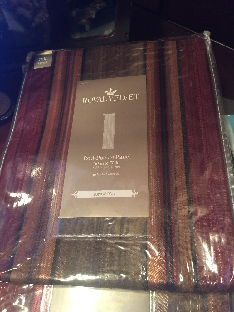 Royal Velvet Majestic Red Kingston Stripe Panel 50” x 72