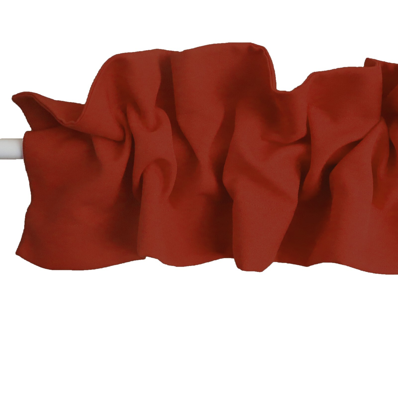Solid Poplin Curtain Sleeve Topper with Top and Bottom Ruffles/Window Décor