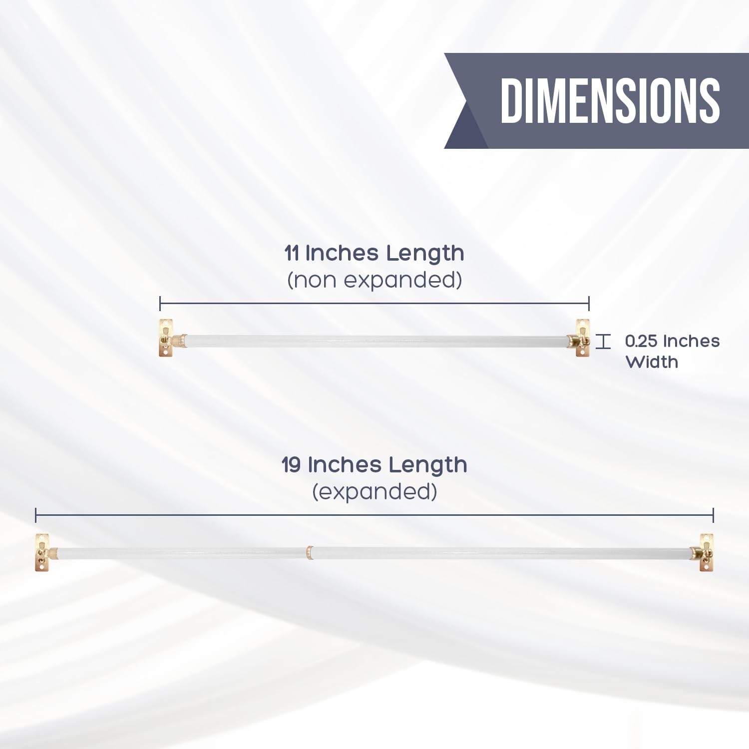 Swivel End Sash Rods for Doors, Windows, and Sidelights 11-19” 2-Pack