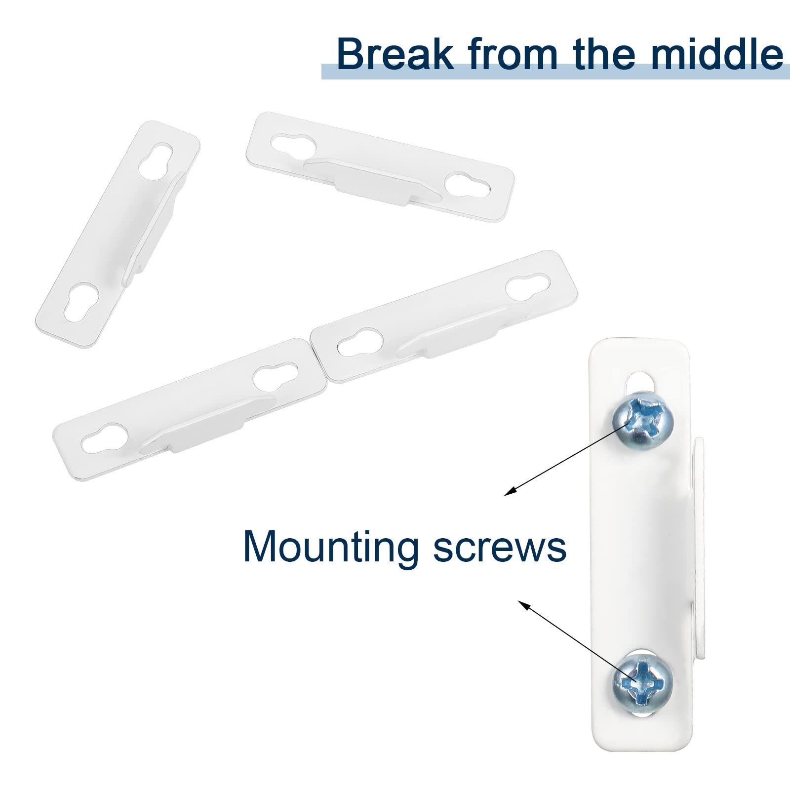 10 PCS White Curtain Rod Single Hardware Brackets Spreader Wall Hooks Window
