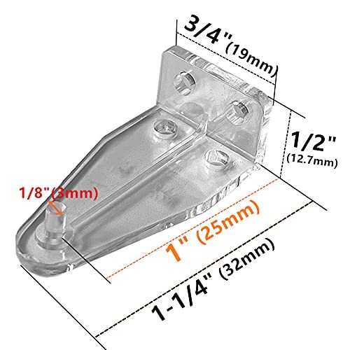 10Pcs Clear PC Hold down Brackets for 1″ Mini Blinds & More