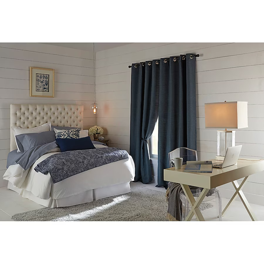 84 in Indigo Room Darkening Thermal Lined Grommet Single Curtain Panel