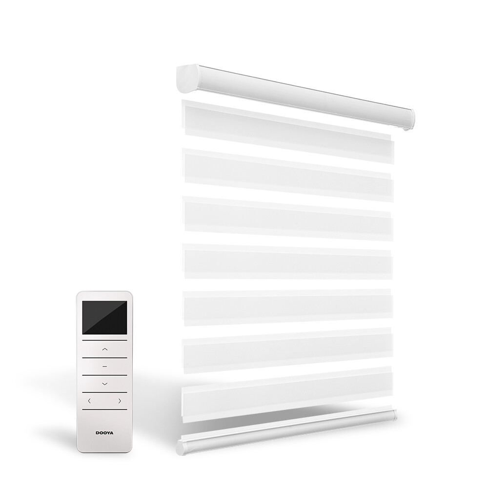Motorized WIFI Roller Shade Light Filtering Zebra Blind Waterproof Window Blinds