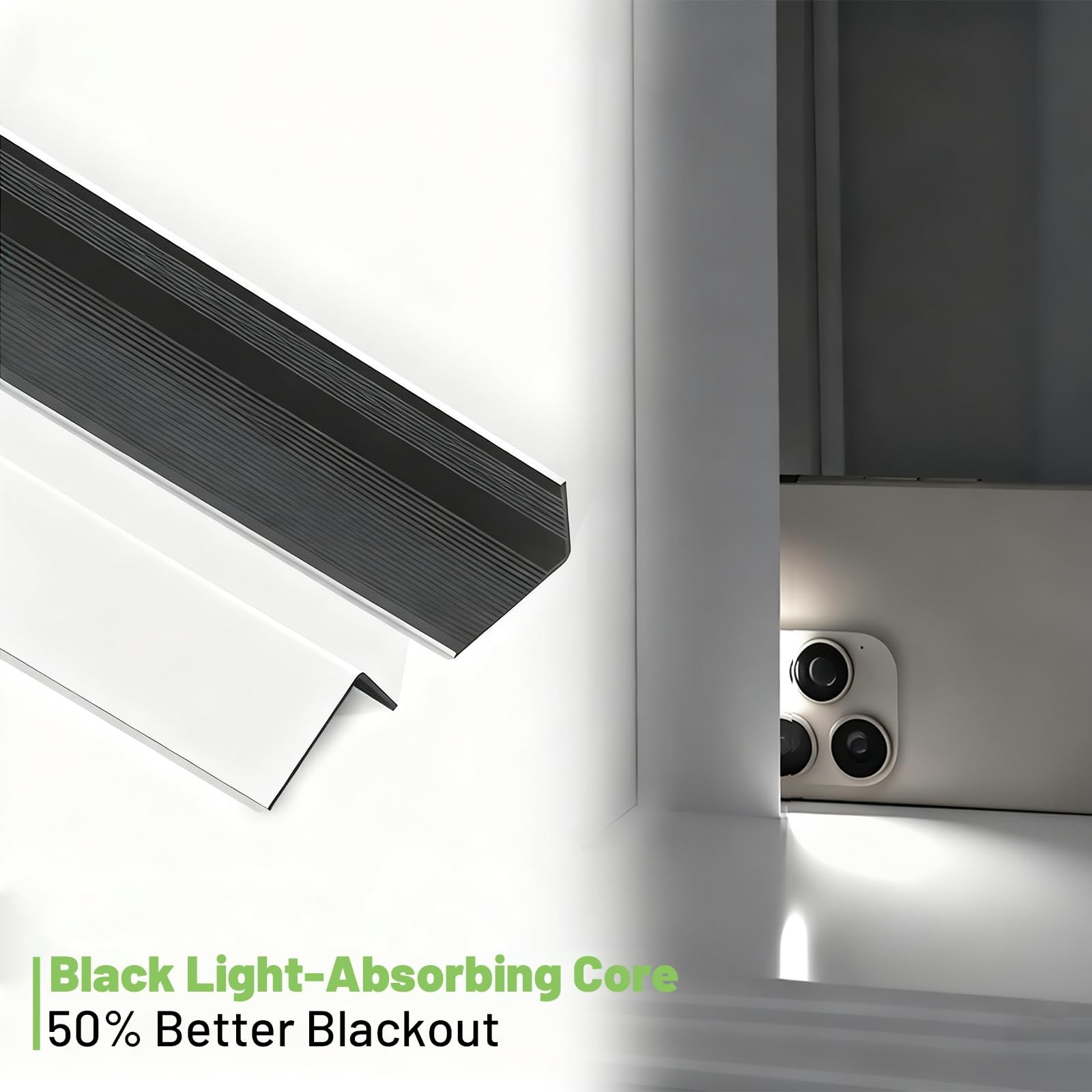 Light Blocking Strips, -Adhesive Light Blockers for Indoor Window Blinds & Sh…