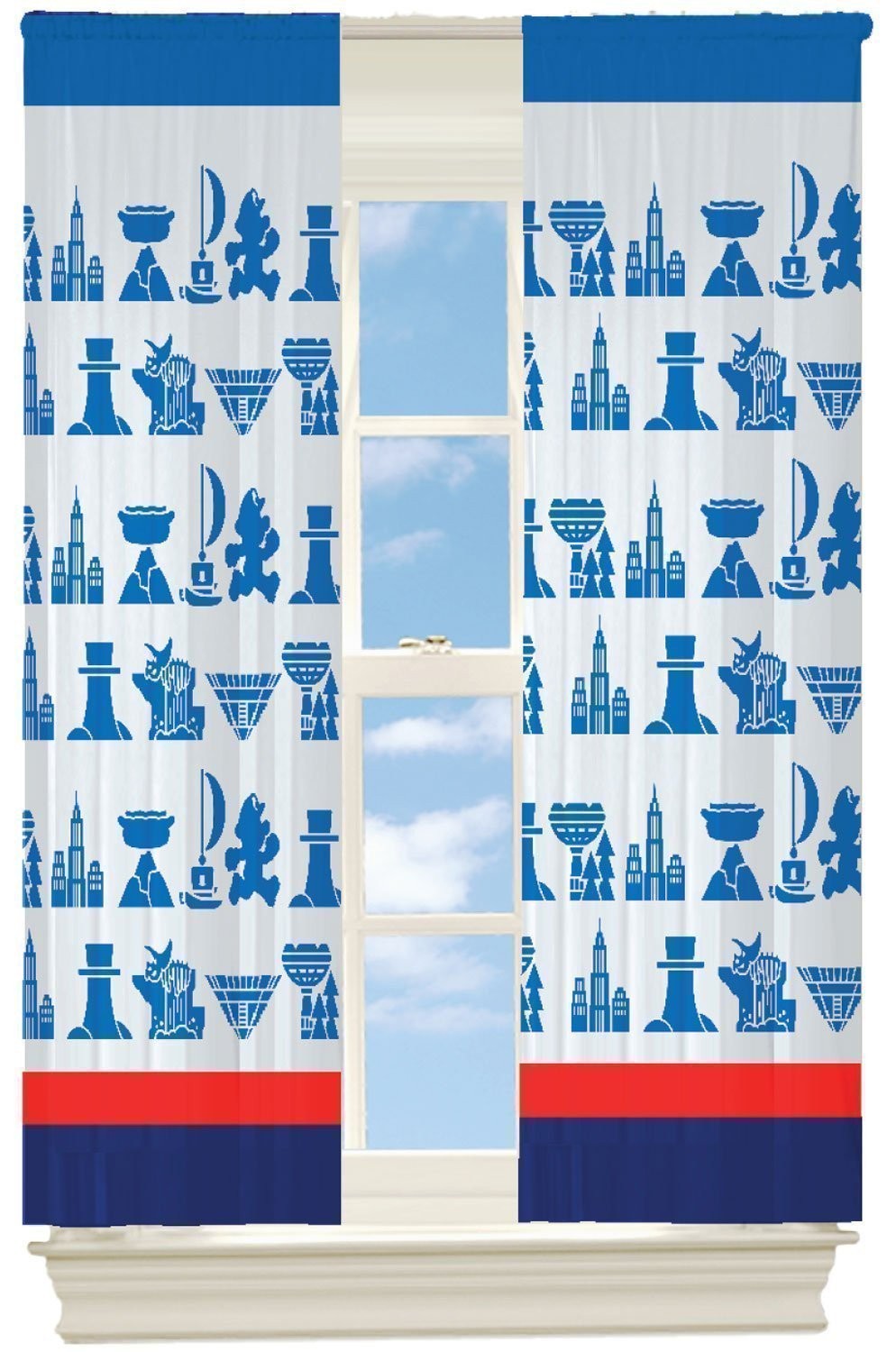 Franco Kids Super Mario Room Darkening Window Curtains Drapes Set 84 in W x…