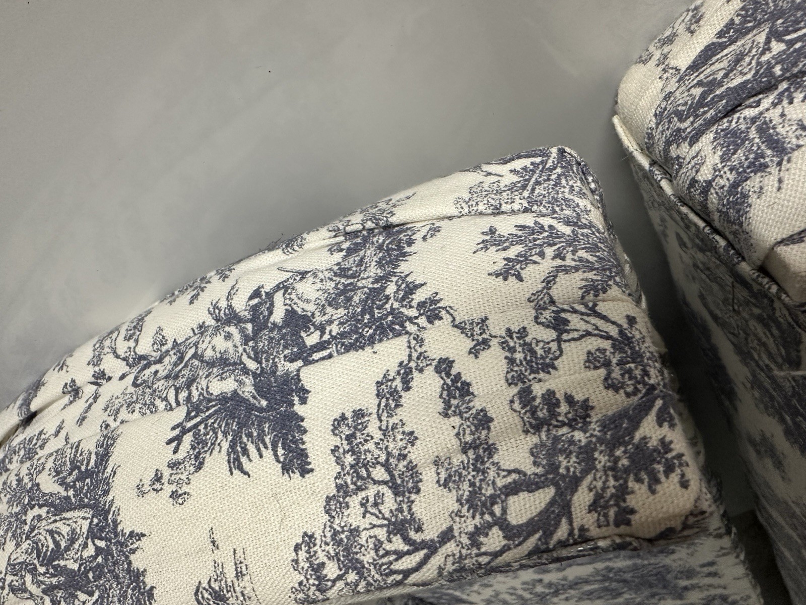 2 Custom Window Treatment Valance Cornices Blue Periwinkle Toile French Country