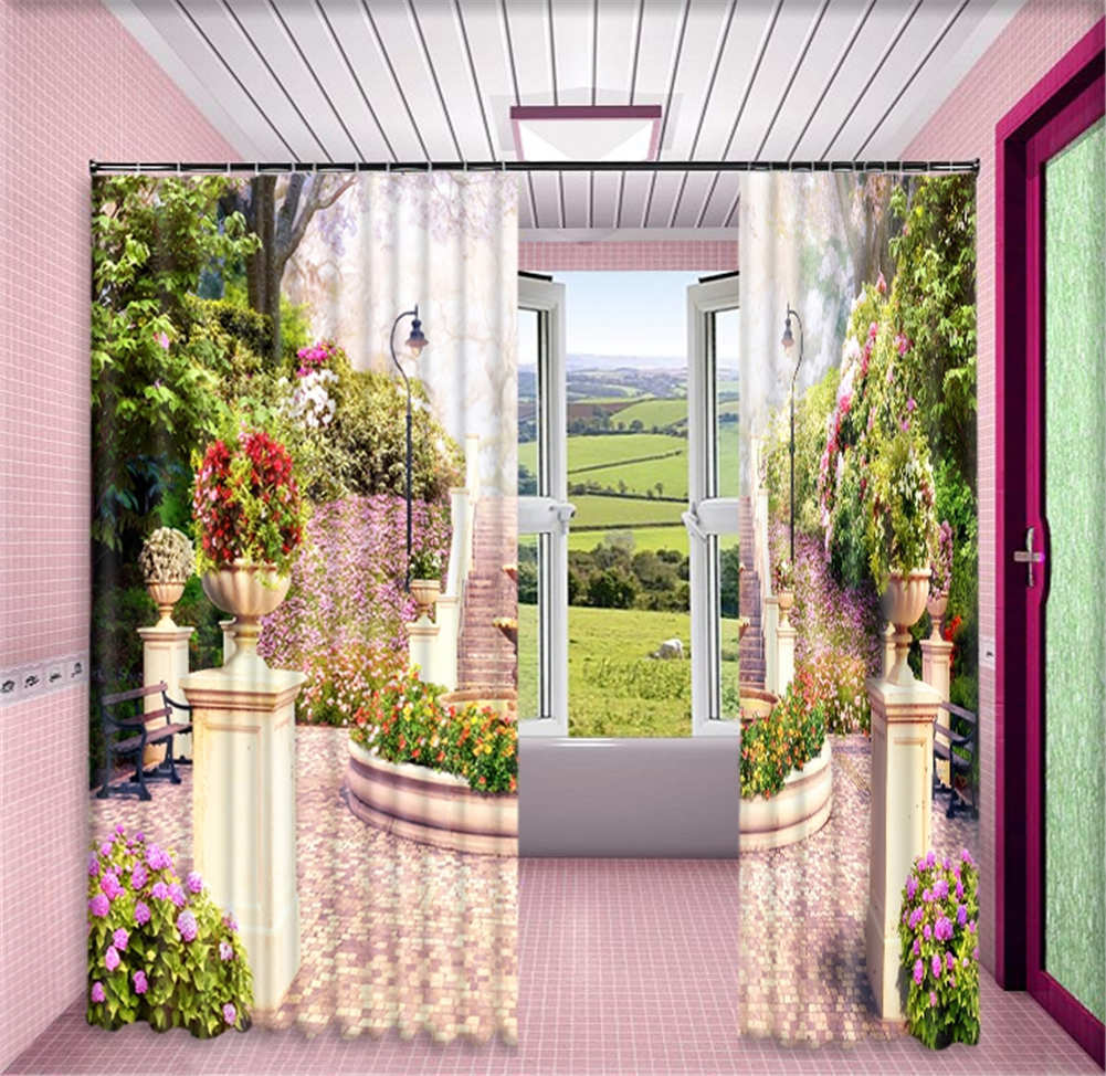 Sweet And Dreamy 3D Curtain Blockout Photo Printing Curtains Drape Fabric