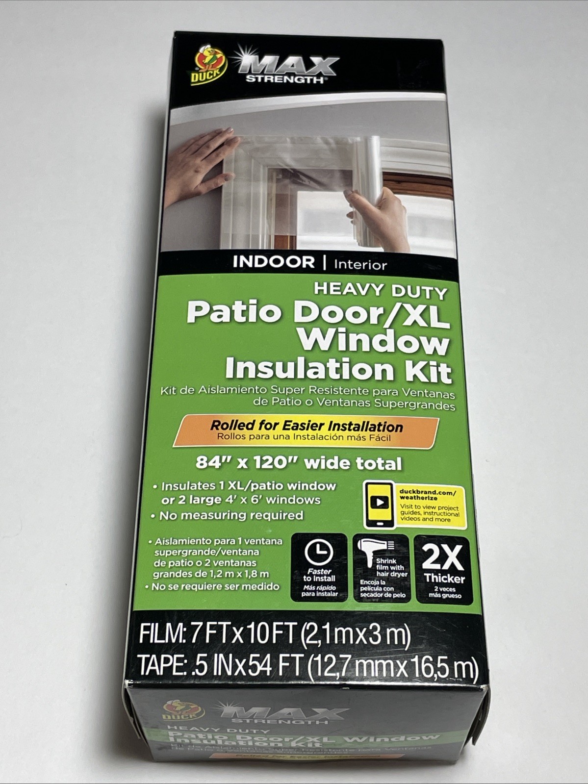 Duck Brand Max Strength Indoor 84″ x 120″ Patio Door/XL Window Insulation Kit