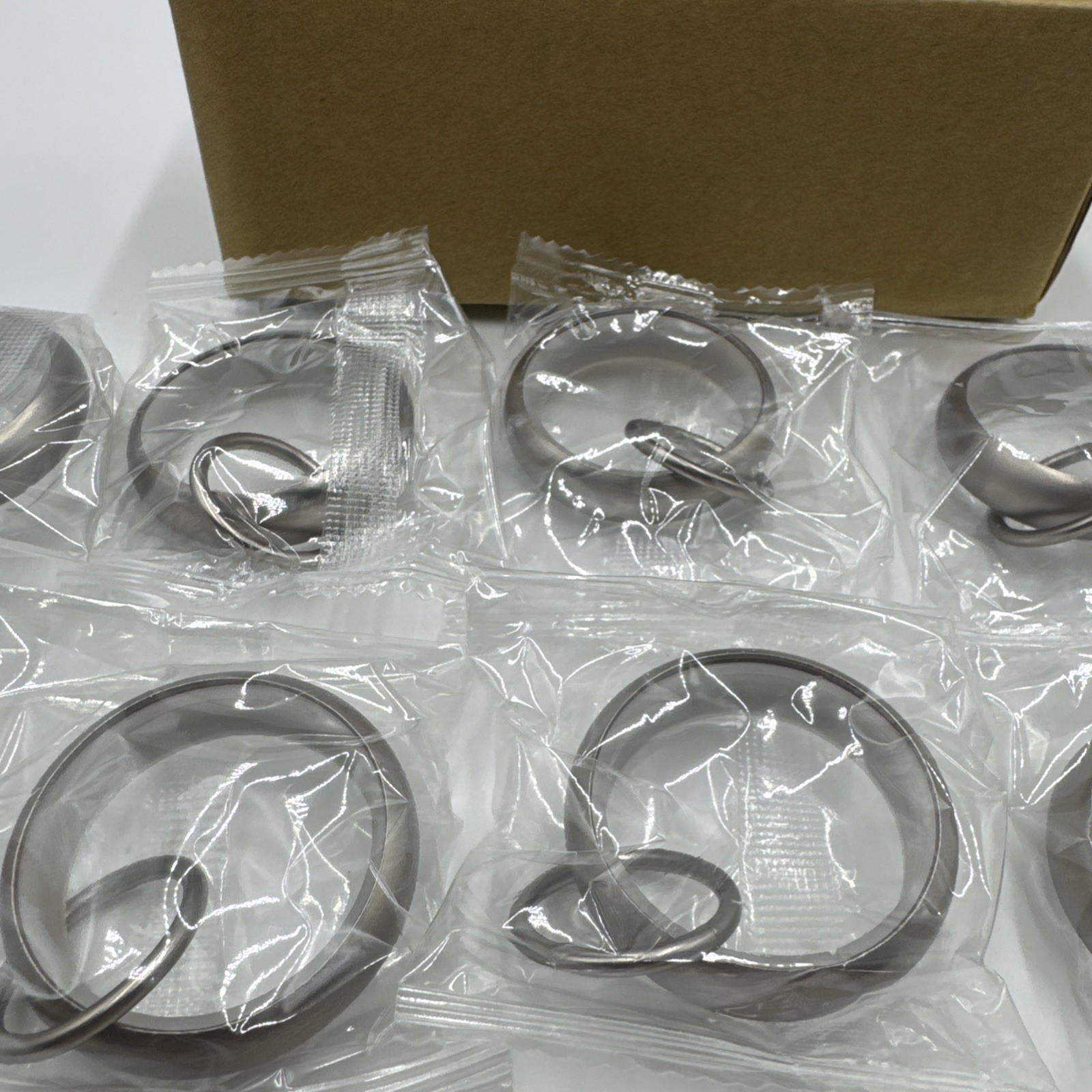 Pottery Barn Quiet-Glide Double Curtain Rings Small 0.75” Set/10 Pewter R4B5K