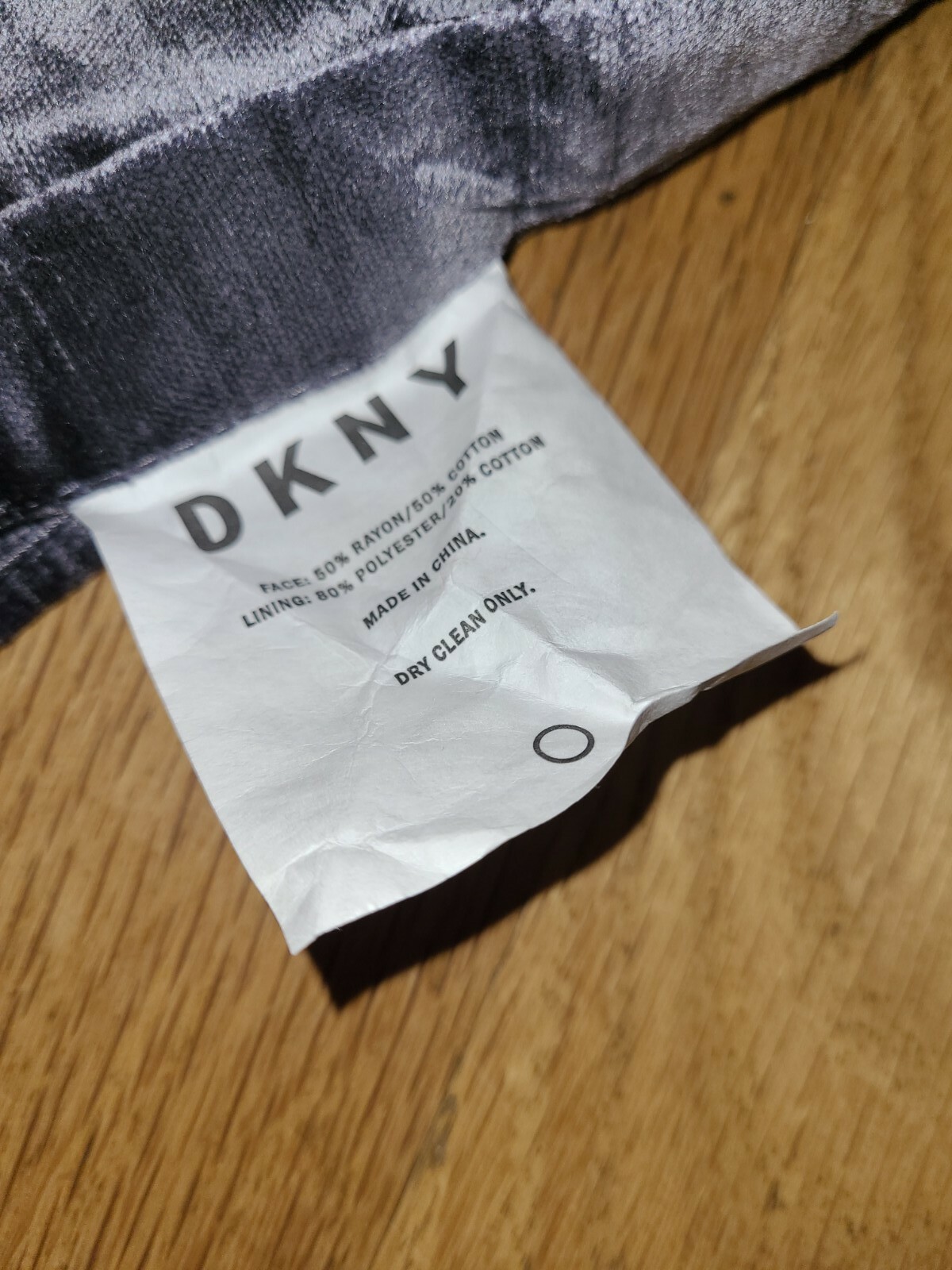 DKNY Two 84″ Pocket Panels Includes Lining Modern Knotted Velvet In Charcoal