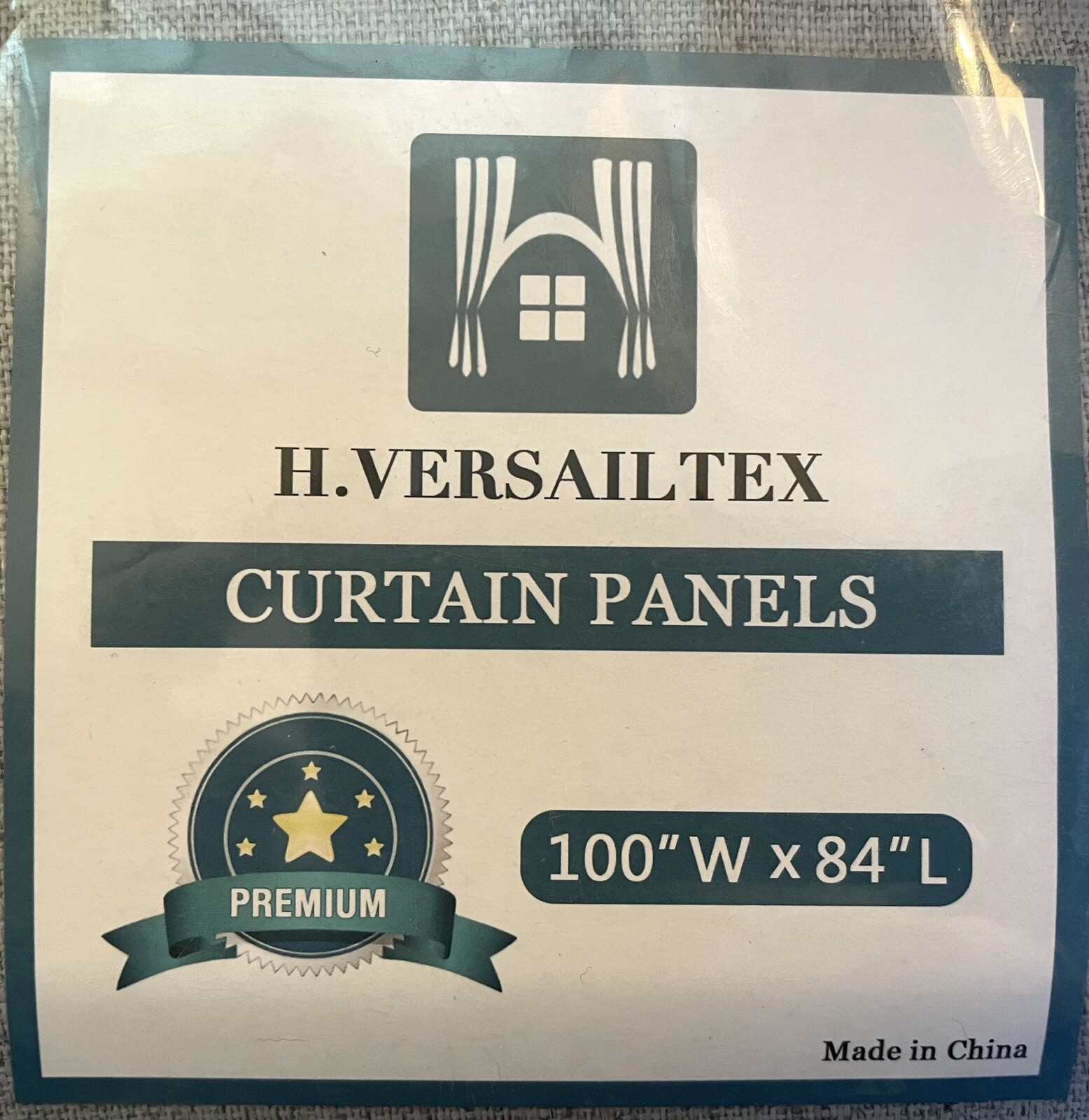 H. Versailtex Curtain Panels 100×84” (50×84” Each) Dove Gray Linen Grommets NIP