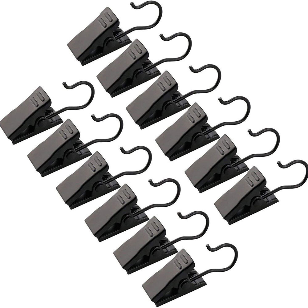 50/100pcs Stainless Steel Curtain Clips w/ Hook for Curtain Photos Decor USA