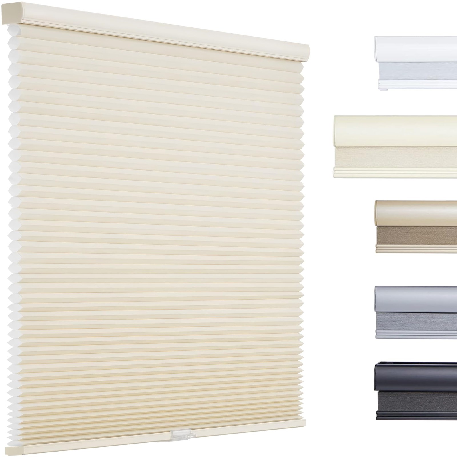 Flamax Custom Color-Matched 1.5 Cordless Cellular Shades For Indoor Privacy