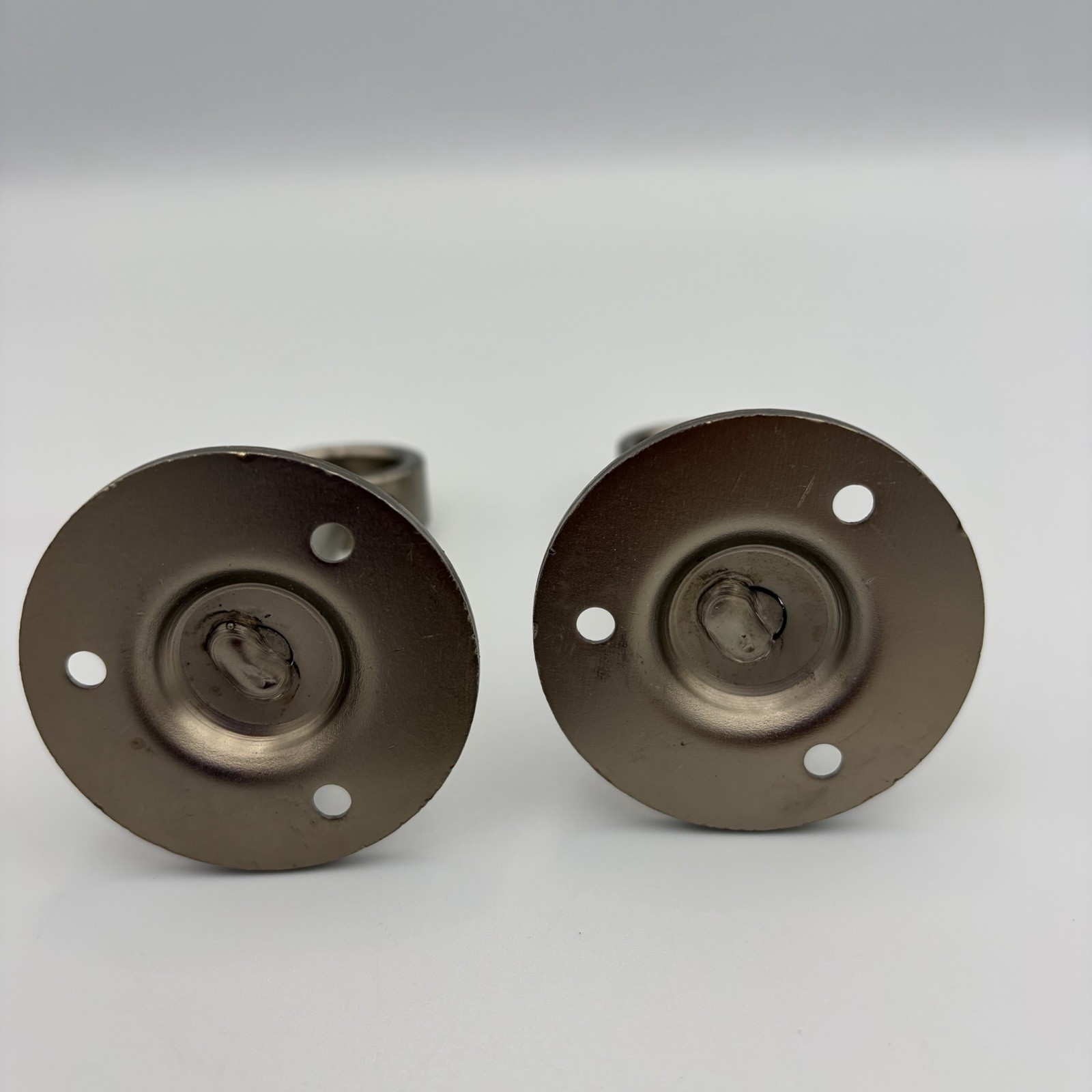 Pottery Barn Kids Teen 1” Curtain Rod Brackets Pewter Set of 2
