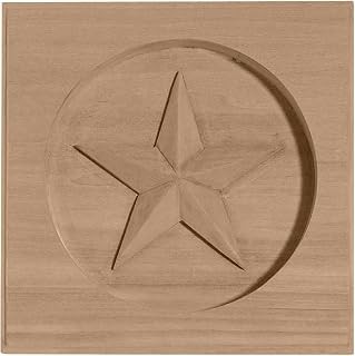 Ekena Millwork ROS04X04AURW Austin Star Rosette, 4 1/4″W x 4 1/4″H x 3/4″P, Rubb