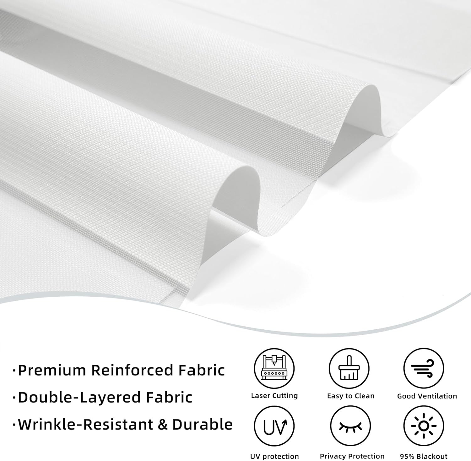 Cordless Zebra Blinds – Dual Layer Light Filtering Roller Shades, 33″ W X 72″ H