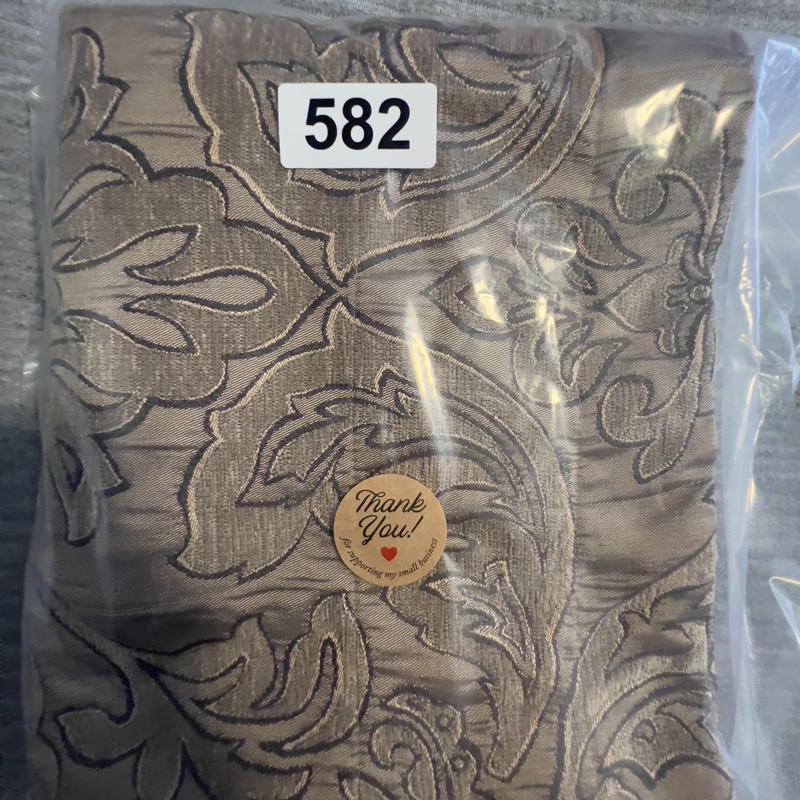 Chris Madden Scalloped Valance Beige Floral Textured Curtain Made To Measure