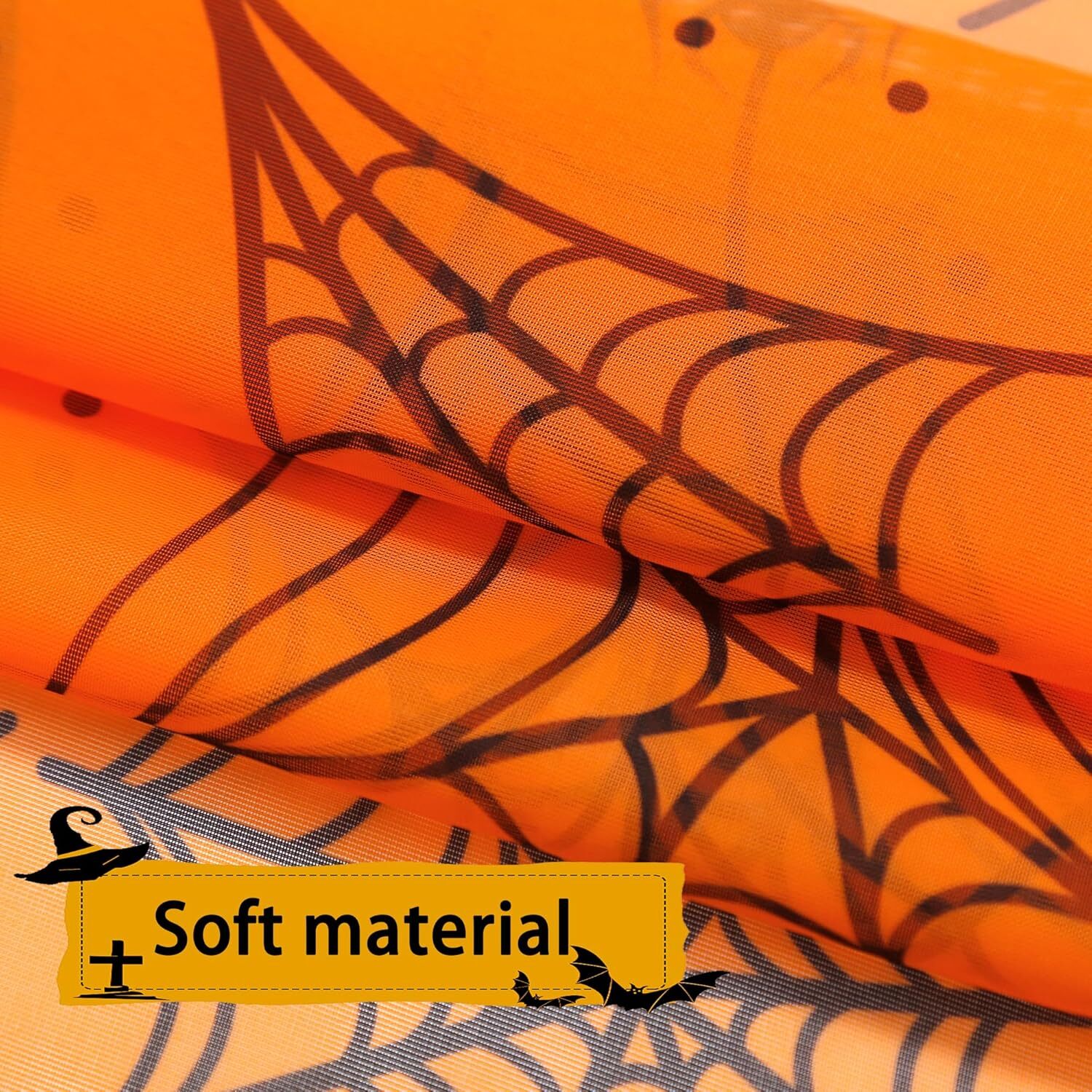 Halloween Curtains for Living Room Orange Sheer Curtains Halloween Decorations
