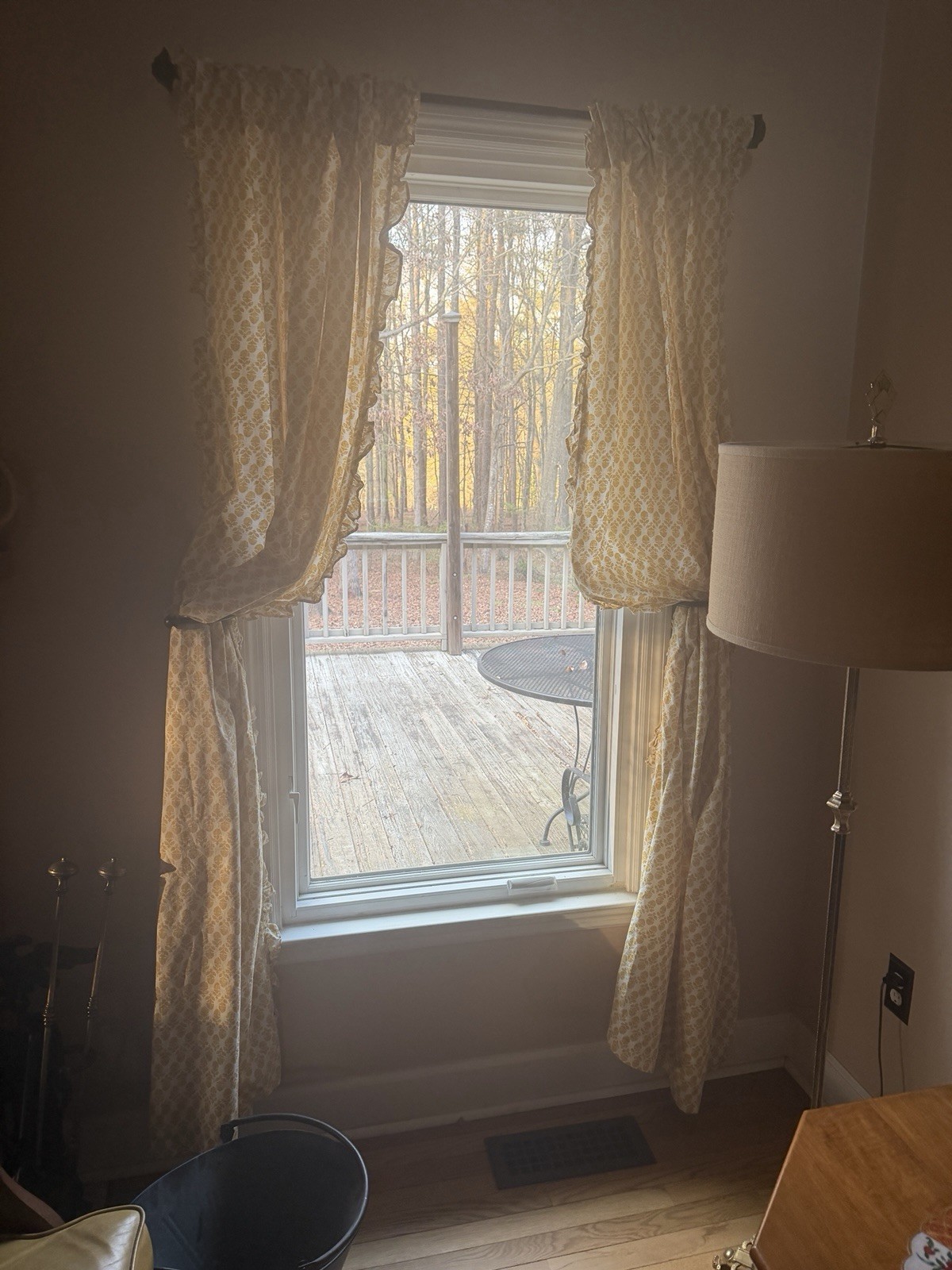 West Elm 48 x 84″ (2) Rhode Thistle Ruffle Edge Curtains , Dijon