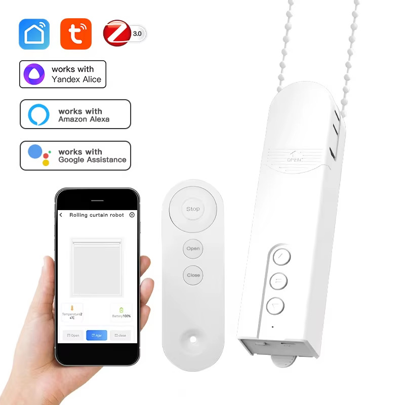 Tuya Zigbee Smart Motorised Blind Automatic Electric Roller Shutter Shadows Robo