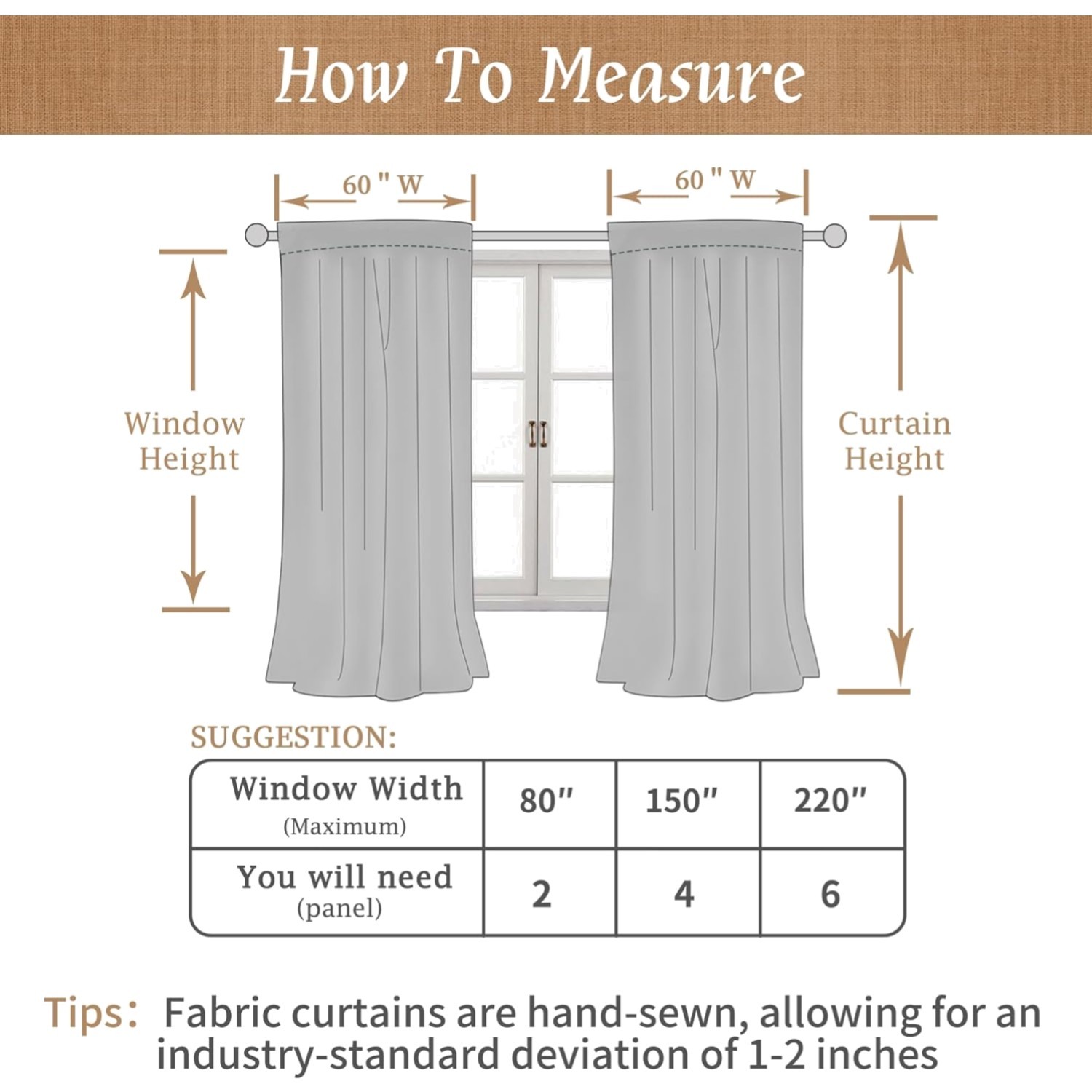 100% Blackout Linen Curtains 95 Inches Long, Living Room Farmhouse Drapes Ful…