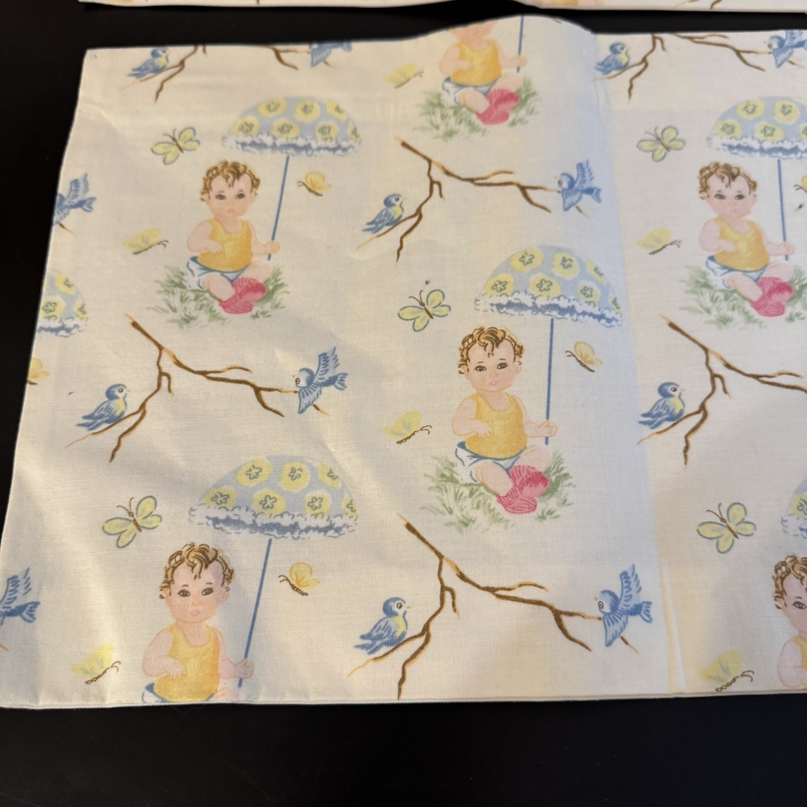 Valance set 2 Window Curtain Topper 10″W X34″L Baby Childs room Butterfly Birds