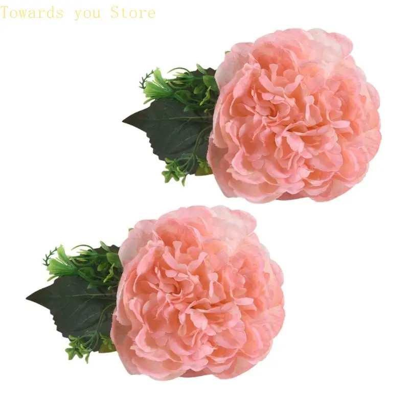 Cloth Flower Curtain Tie Backs Peonys Curtain Tieback Clip Decorative Rope Holdb