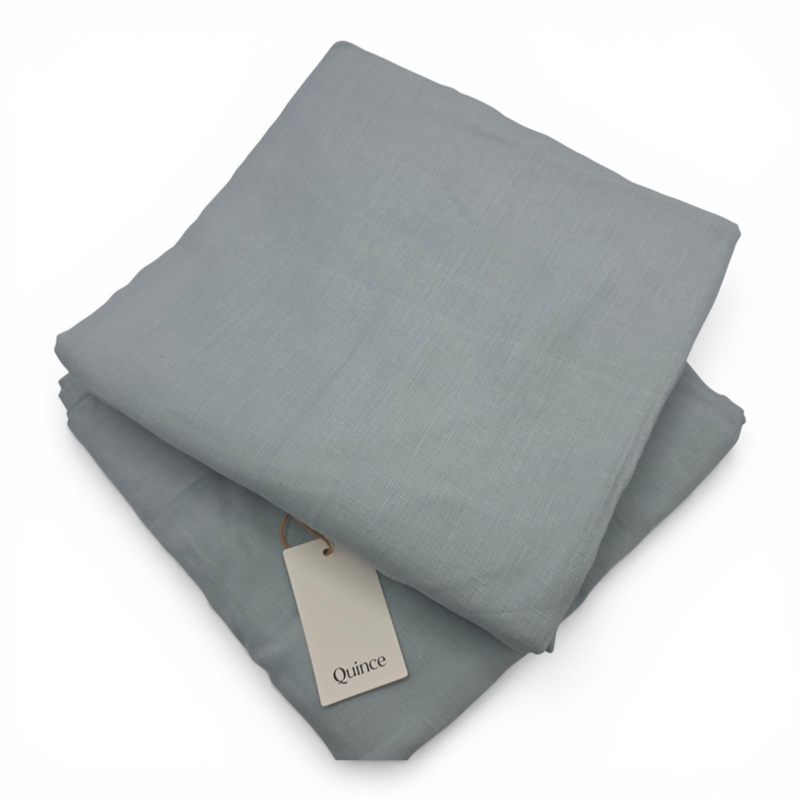 NWT Quince Set of 2 Light Filtering Linen Curtains Light Blue 48×108 Panels