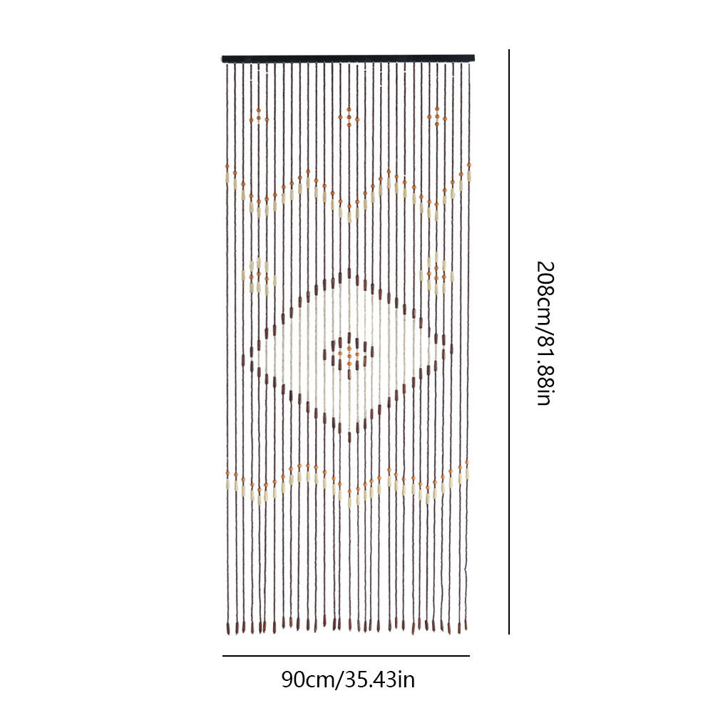 Bead Curtain, String Door Curtains Beaded Wooden Curtain 31 Line For Doorway