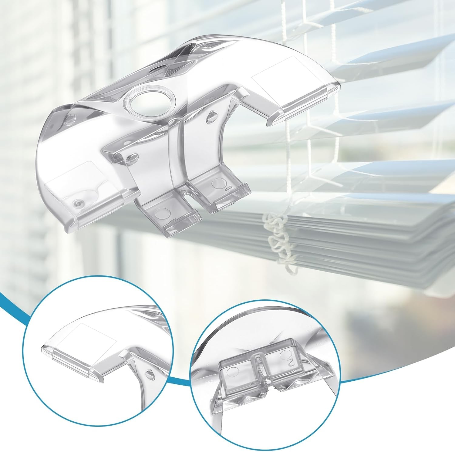 10 Pcs Shade Pulls Cordless Honeycomb 2.05 inches x 0.98 inches, Clear