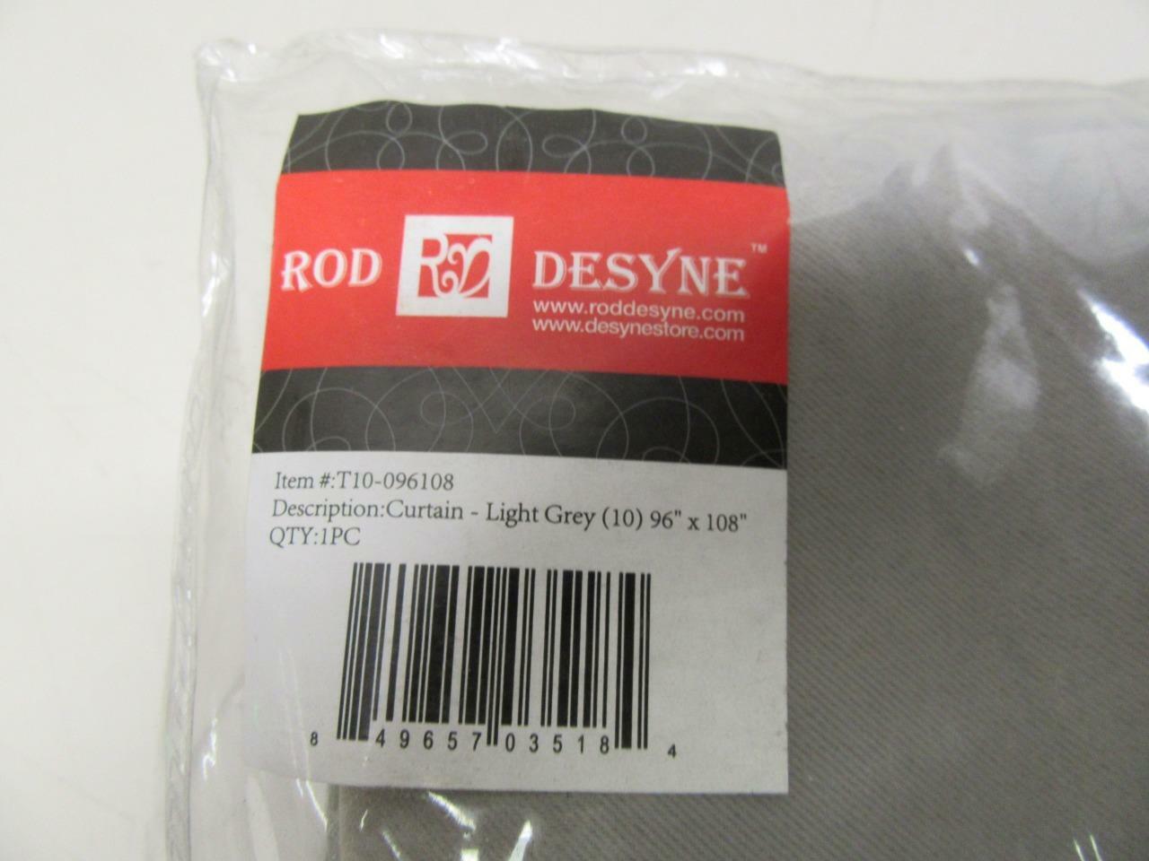 Rod Desyne Light Grey Grommet Blackout Curtain 96 in. W x 108 in. L